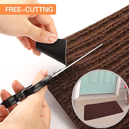 Nuanchu Large Semi Finished Outdoor Mat 16 x 79 Inch Narrow Door Mat Non Slip Mats Waterproof Carpet Roll for Bathroom Entryway Indoor Outdoor (C