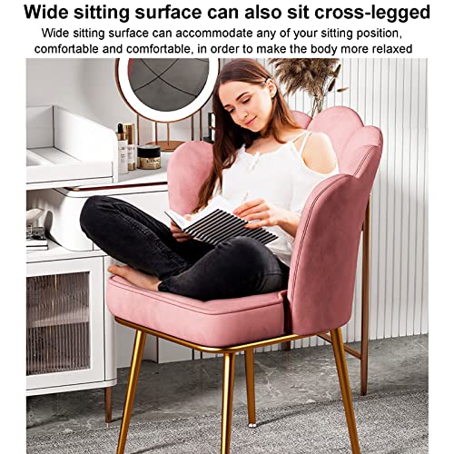 office chair gaming chair computer chair Velvet Vanity Chair with Black Legs,Modern Wide Side Dining Chairs No Wheels Upholstery Cute Make Up Cha