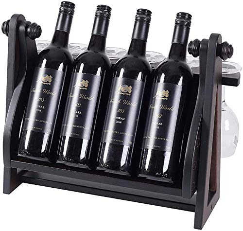 PIBM Stylish Simplicity Wine Racks Free Standing Swing Wooden,Wineglass Upside down Wine Cabinet Decoration,Decorative Wine Bottle Holder,Freedin