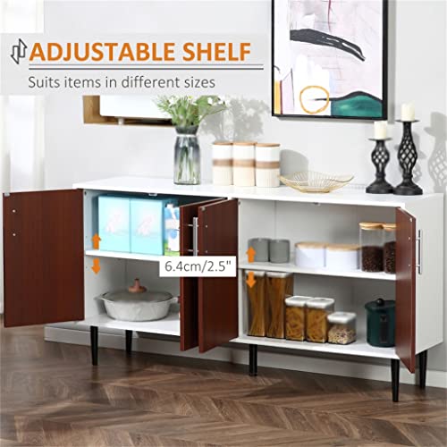 DSHGDJF Sideboard Buffet, Kitchen Storage Cabinet Console Table with Adjustable Shelves Large Countertop