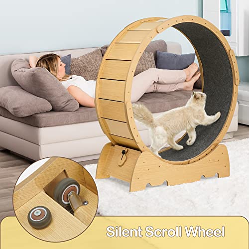 Petour 42.5 Inch Cat Exercise Wheel for Indoor Cats, Cat Treadmill Exerciser for Fitness
