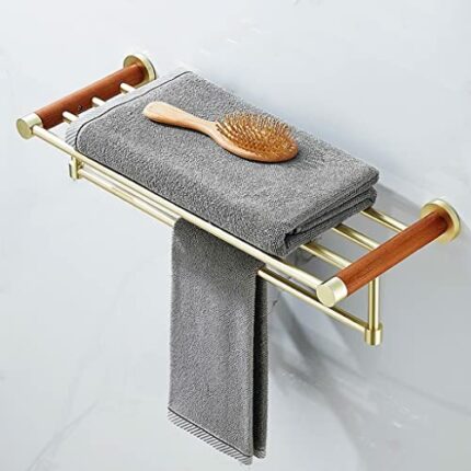 HIGOH Towel Racks, Bathroom Towel Rack Wall Mounted Towel Holder,Light Solid Bathroom Towel Rack,Bathroom Towel Shelf,Bathroom Firm Towel Holder