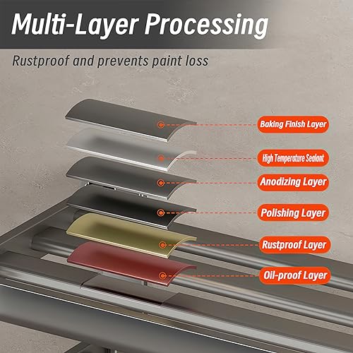 Myckulisu Towel Rack for Bathroom Foldable Double Towel Holder with Towel Bar and 4 Hooks for Bathroom, 24inch(60cm), Gunmetal Grey