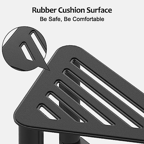 DOKU Metal Corner Shower Bench Stool, Waterproof Shower Stool for Inside Shower, Shower Foot Rest Bench, Bathroom Bench Seat Shower Stool for Sha