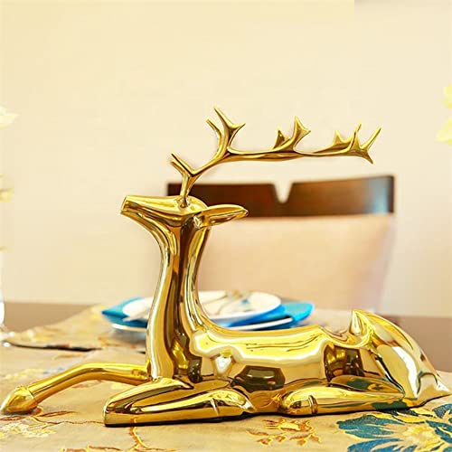 DISHENGZHEN Wine Storage Racks Wine Bottle Holder, Pure Copper Elk Single Wine Rack Creative Animal Sculpture, Wine Storage Rack for Home and Off