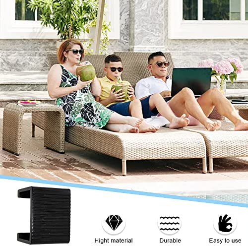 RUMINGSQG 8 Pieces Wicker Furniture Clips Sofa Clips Plastic Sofa Fasteners Clips for Outdoor Patio Garden Wicker Rattan (Inner Length: 42.5MM)