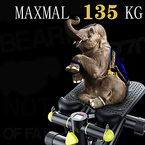 ALREMO HUANGXING - 2In1 Stepper with LCD Display, Body Sculpture Lateral Twist Stepper, Hydraulic Mini Weight Loss Slim Legs Plastic Fitness Equi