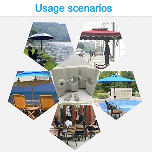 MOVKZACV Plastic Gazebo Leg Weights,Outdoors Gazebo Tent Weight Feet Drum Fill,Durable Weatherproof Umbrella Holder for Outdoors Marquee, Party T