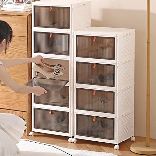 LILIKY Six-layer Thickened Folding Display Cabinet Shoe Box Storage Box Transparent Clamshell Shoe Cabinet Dust-proof Shoe Rack Shoe storage