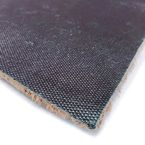 Black Ginger Large, Thick, Decorative, Patterned Coir Door Mats with Nature Designs (Grey Heart)