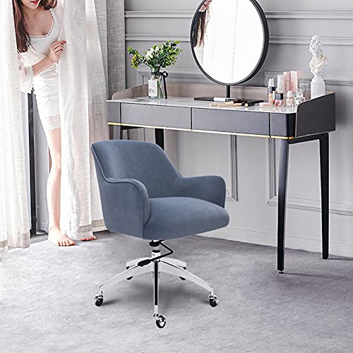 Warmiehomy Desk Chair Velvet Office Computer Chair Ergonomic Swivel Chair Executive Chair Adjustable Height Comfy Arm Chair For Home Office Livin