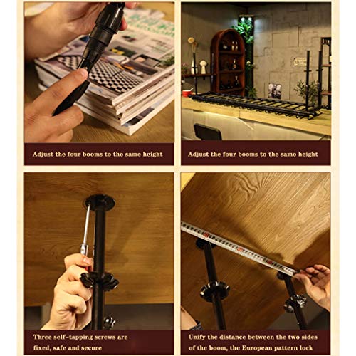 Stylish Simplicity Industrial Retro Wine Glass Stylish Simplicity Ceiling Wine Rack Living Room Bar Creative Display Goblet Rack Floating Wine Ra