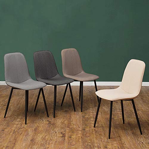 Modern Kitchen Dining Room Chairs Faux Matte Suede Leather Dining Chairs For Living Room Terrace Office Kitchen Lounging (Color : Grey)