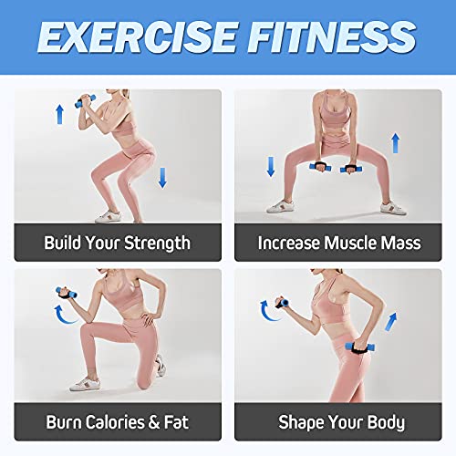 Cansena Dumbbells Hand Weight Set of 2, Exercise & Fitness Dumbbell with Anti-Slip Soft Grip & Hand Straps for Home Gym Equipment Workouts Weight