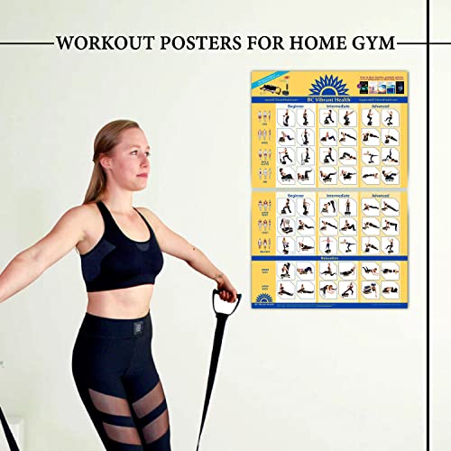 Full Body Vibration Poster Whole Body Vibration Plate Exercise Chart Workout Poster for Vibration Plate Exercise Machine
