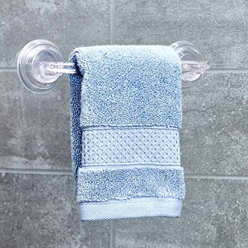 InterDesign 52620Power Lock Suction Bathroom Towel Bar - Clear,11.2" x 5.65" x 2.35"