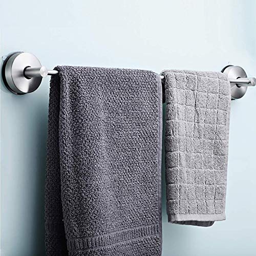 Towel Rack Wall Mounted Towel Rail Sucker Towel Bar Stainless Steel Single Bar Brushed Finish Bathroom Kitchen Shower Rustproof Towel Holder