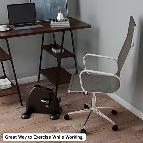 Under Desk Bike and Pedal Exerciser - At-Home Physical Therapy Equipment and Exercise Machine for Arms and Legs with LCD Screen by Wakeman Fitnes