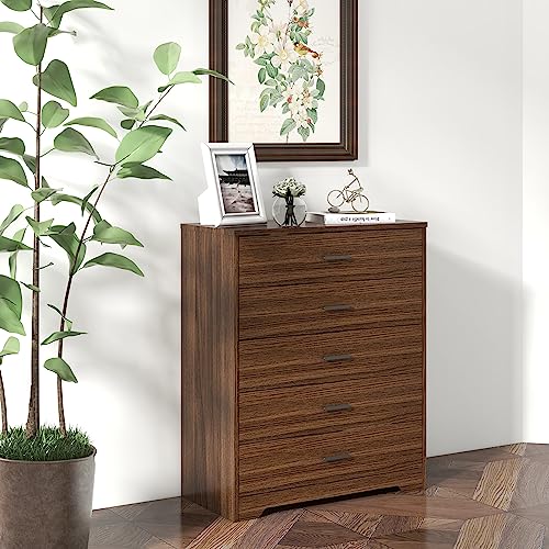 Panana Dresser for Bedroom with 5/6 Drawers, Wooden Chest of Drawers, Storage Organizer Unit Dressers for Bedroom, Living Room, Hallway, Nursery