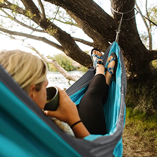 NATUREFUN Ultra-Light Travel Camping Hammock | 300kg Load Capacity,(300 x 200 cm) Breathable,Quick-drying Parachute Nylon | 2 x Premium Carabiner