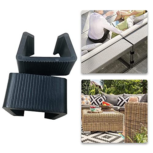 KANROO 8 Pcs Wicker Furniture Clips Sofa Clips Rattan Sofa Fasteners for Garden Outdoor Couch Patio Furniture (1.67inch)