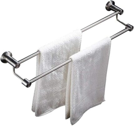 Towel Rack Towel Bar Towel Rail 304 Stainless Steel Double Lever Towel Bracket Towel Rail Wall Hanging Towel Holder for Bathroom Balcony Kitchen
