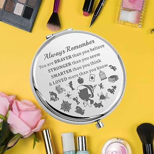 KEYCHIN Jiminy Circket Pocket Mirror Jiminy Fans Gifts You are Braver Stronger Smarter Than You Think Compact Mirror for Women Girls (Jiminy-S)