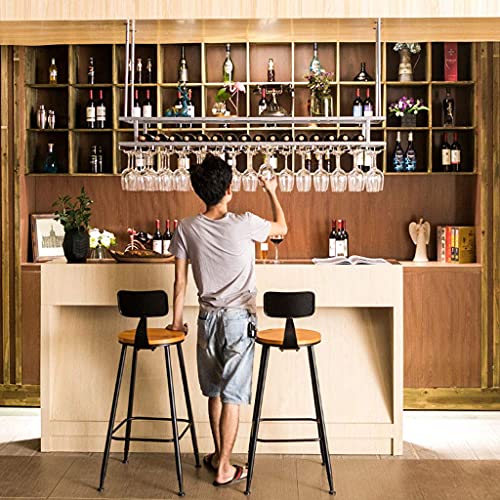 EYLINK Wine Racks,Wine Glass Rack Cabinet Holder - Wall Bottle Glass Shelf Ceiling, Wine Cabinet Barniture, Wine Storage Display Decor,60Cm