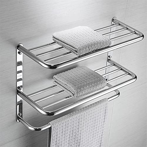 HIGOH Towel Racks,Bathroom Towel Rack Wall Mounted Towel Holder,Hotel Stainless Steel Towel Rack,3-Story Bathroom Bathroom Shelves,Towel Rack Sta