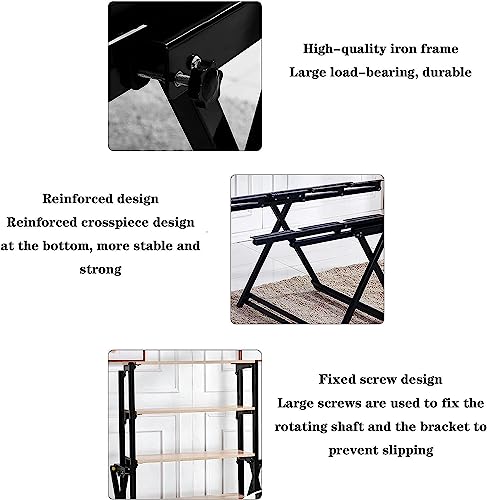 Multifunctional Shelf, Extendable Dining Table, Folding Dining Table, Deformed Telescopic Bookshelf, Space Saving Convenient Storage Kitchen Tabl