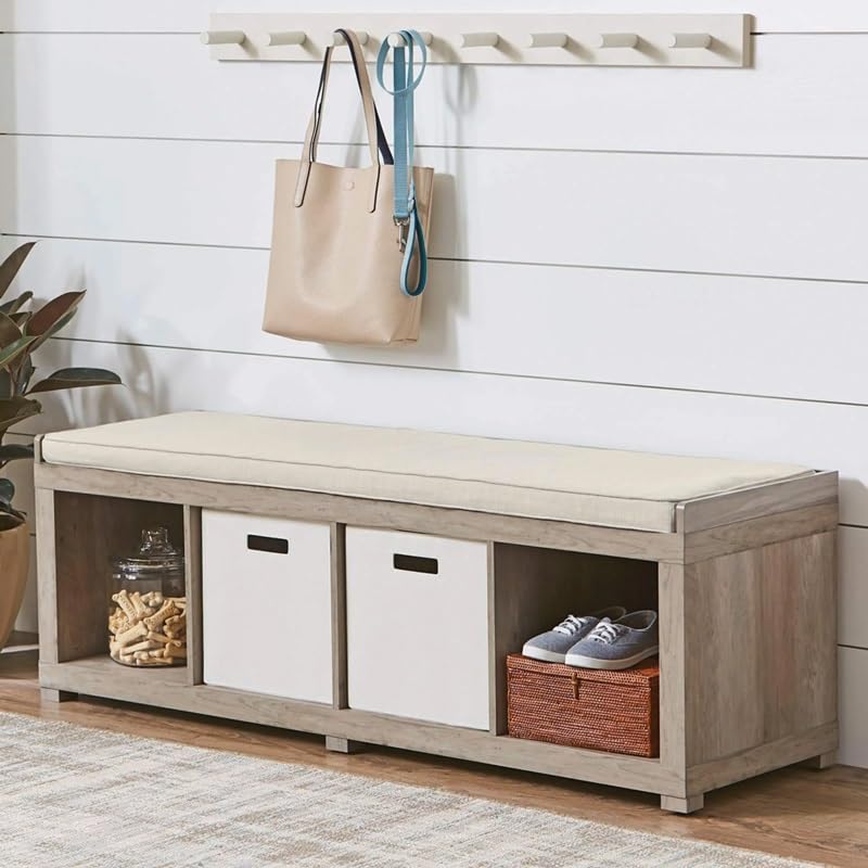 SDFGH 4-Cube Storage Bench Can Sit Shoe Rack Sitting To Change Shoes Convenient and Quick Storage Cabinet