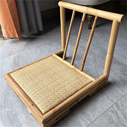 JJZXD Rattan Chair Tatami Living Room Furniture Legless Floor Chair Rattan Hand Crafted