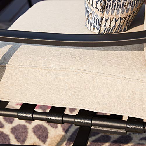 Patio Festival ® Outdoor Chair Bistro Cushioned Rocking Sofa Chairs Patio Furniture Sets Modern Conversation Set with 5.1 Inch Thick Seat Cushion