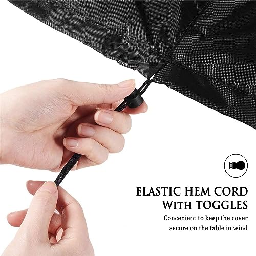 Brit Voyager Garden Furniture Covers, Heavy Duty 420D Oxford Fabric Outdoor Table Cover, Rattan Patio Furniture Cover Waterproof, Anti-UV (190*19