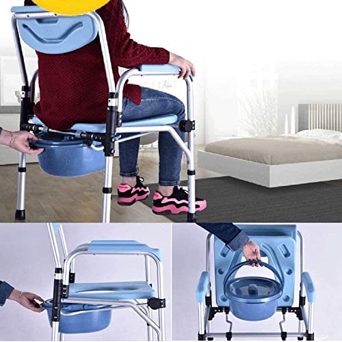LILIKY Old People's Toilet Chair Mobile Toilet Stool Pregnant Women's Toilet Chair Toilet Chair Bathing Chair Bathing Chair