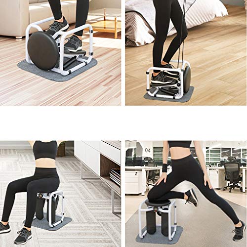 N/A Mini Stepper, Home Fitness Exercise Elliptical Twister, Multifunctional Exercises Equipment Stool Monitor and Resistance Bands