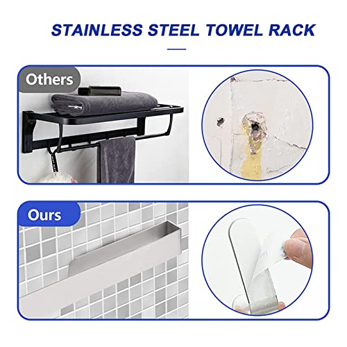 AWAVM Hand Towel Holder Self Adhesive,Towel Rail,towel rack,Stainless Steel Towel Rail for Bathroom