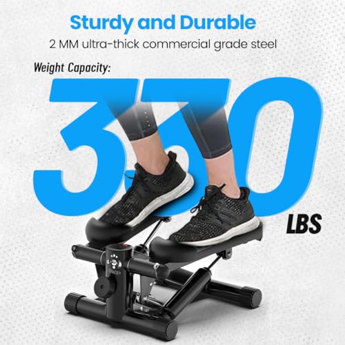 Stepper for Excercise, Stair Stepper, with Resistance Bands, Mini Stepper
