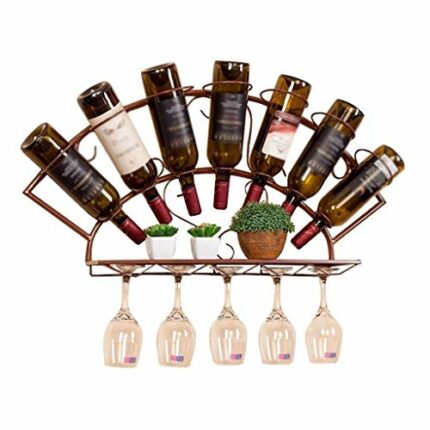 ZYZMH Red Wine Glass Rack, Upside Down Home Bar Wine Rack Hanging Wine Rack Rack, Metal