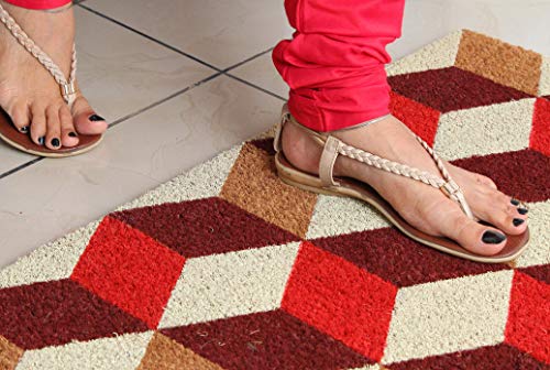 Coco&Coir Door Mat | Natural Coir | Non-Slip | Thick Coir | Premium Quality | Rubber Backed | Eco-Friendly | Indoor | Outdoor | Heavy Duty | Entr