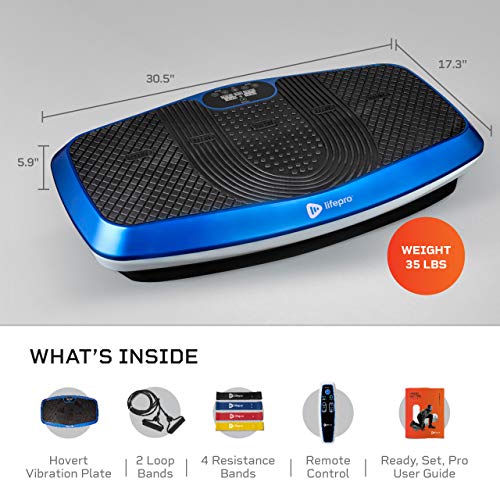 LifePro Hovert 3D Vibration Plate Machine - Dual Motor Oscillation, Lateral + 3D Motion Viberation Platform Machine - Full Whole Body Vibrarating