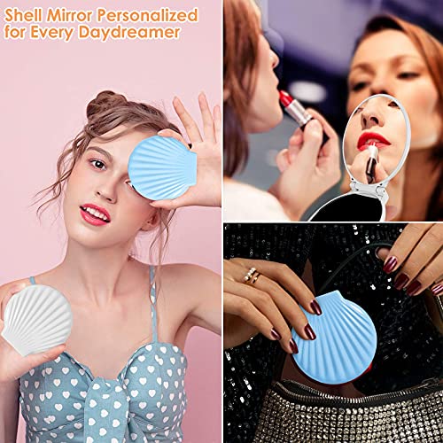 Folding Travel Mirror Lighted Makeup Mirror (White)