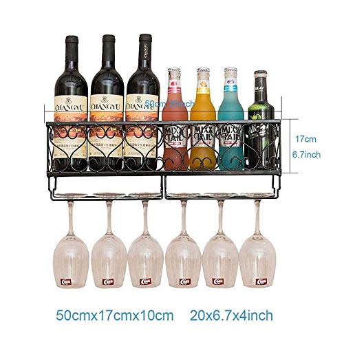 NEOCHY Wine Rack Modern Wall-Mounted Wine Bottle Display Display Home Living Room Kitchen Decoration Modern Wall-Mounted Storage Rack