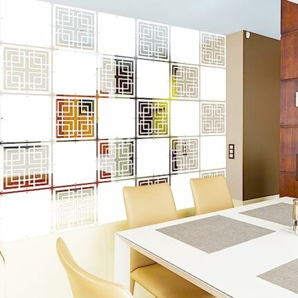 PKEPJ Hanging Room Divider Panels,10 Pieces Screen Panels Solid Board for Living Room Bedroom Office Home Decoration (White06-5+5)