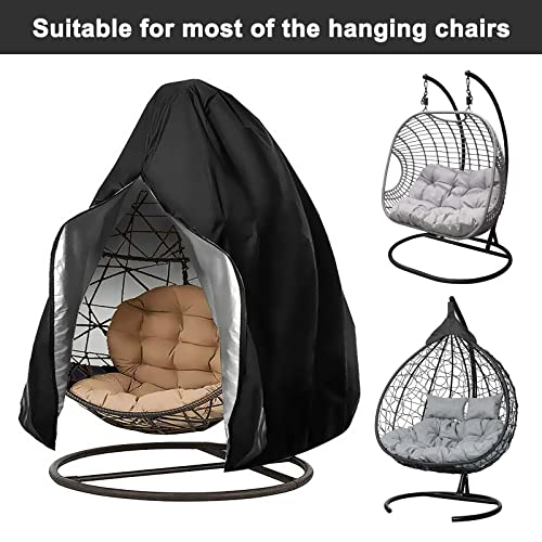 Garden Hanging Chair Cover, Patio Hanging Chair Cover, Windproof Egg Chair Cover, Oxford Fabric Durable Egg Swing Chair Covers, Waterproof UV Pro
