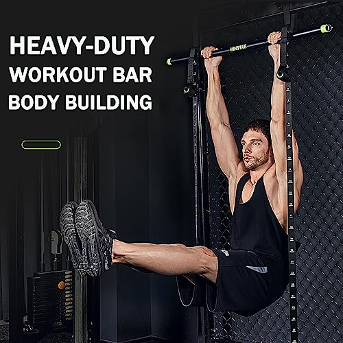 INNSTAR Portable Resistance Bands Bar, Workout bar for Powerlifting Strength Training Cardio Exercise and Home Gym