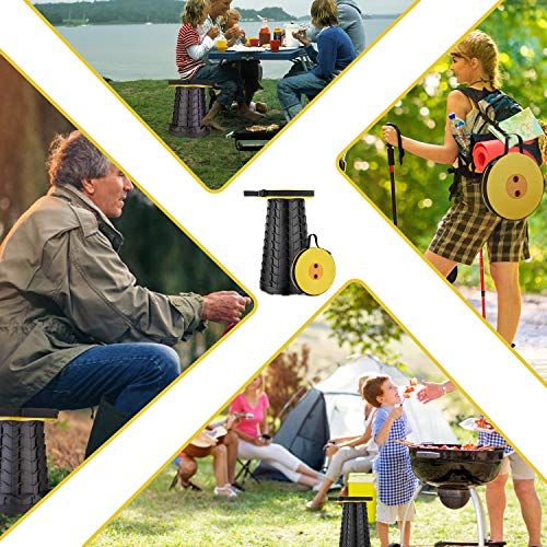 Folding Stool Retractable Folding Stool for Indoor and Outdoor Use – Lightweight and Travel-Friendly Telescopic Stool - Ideal for Camping, Fishin