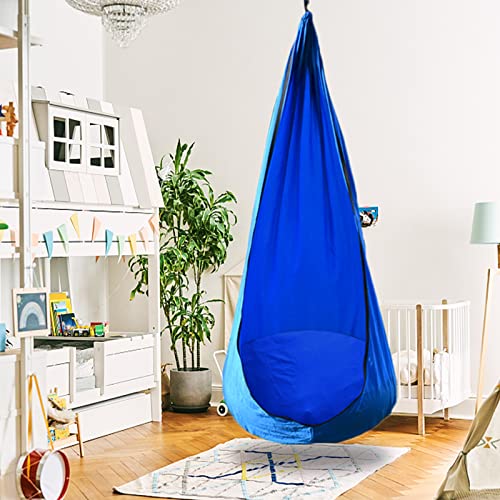TUSAUW Kids Pod Swing Seat Hammock Chair with Inflatable Pillow Swing Chair for Outdoor and Indoor,Hanging Chair with Inflatable Cushion, Max 176
