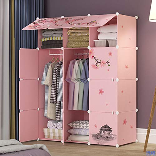 LUKEO Wardrobes Bedroom Furniture Home Furniture Resin Wardrobe Assembly Closet Organizer