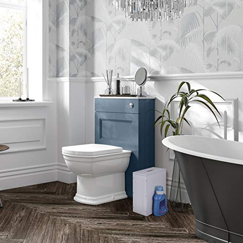 Lantaly Slimline Wooden Bathroom Storage Unit, Toilet Roll Paper Cabinet, Compact Shaker, Multi-Purpose Cleaning Tidy Box